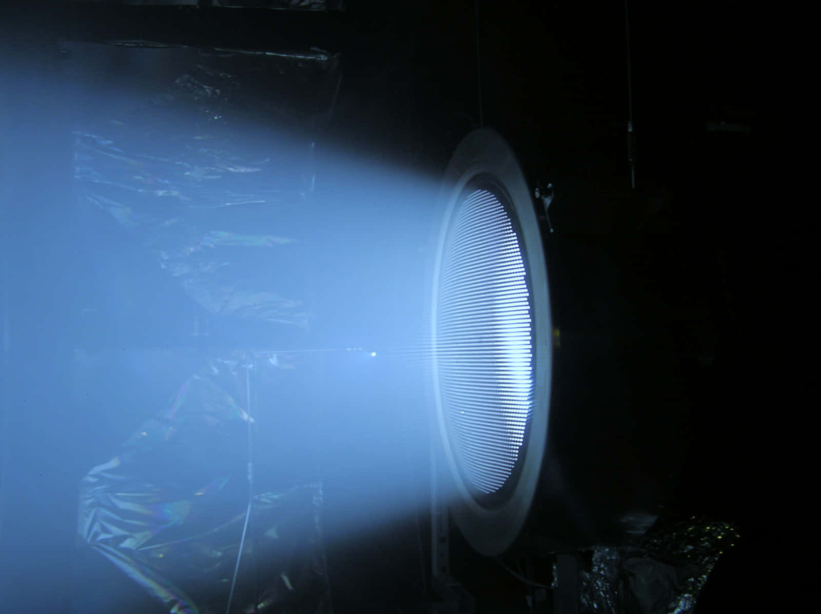 Interstellar Travel, blue spotlight, haze, HD Desktop Wallpaper