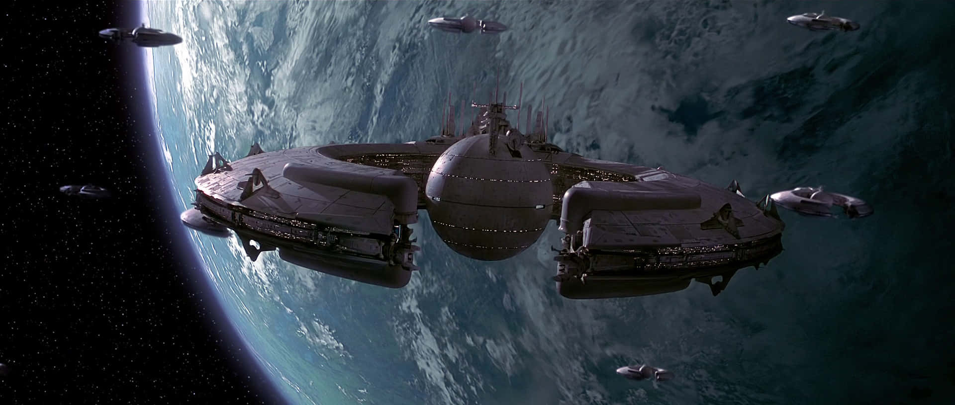 interstellar travel, starship, smaller vessels, Full HD Desktop Wallpaper