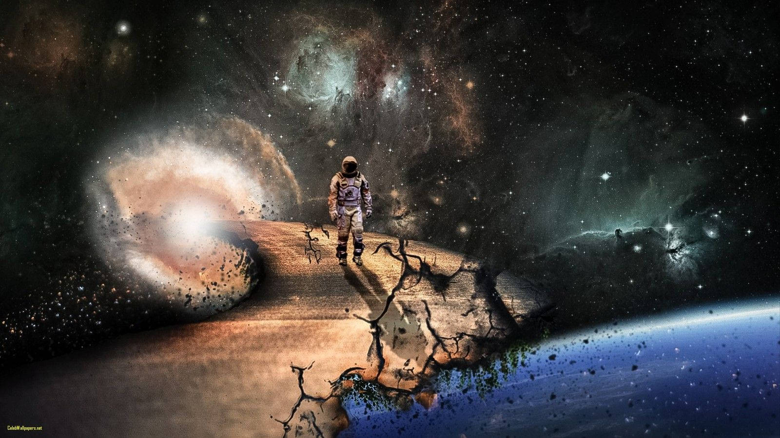 Interstellar, astronaut, wormhole, HD Desktop Wallpaper