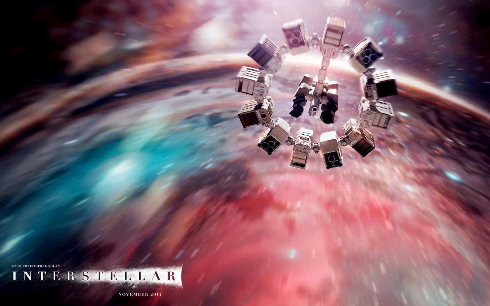 Interstellar, spacecraft, cosmic nebula, HD Desktop Wallpaper
