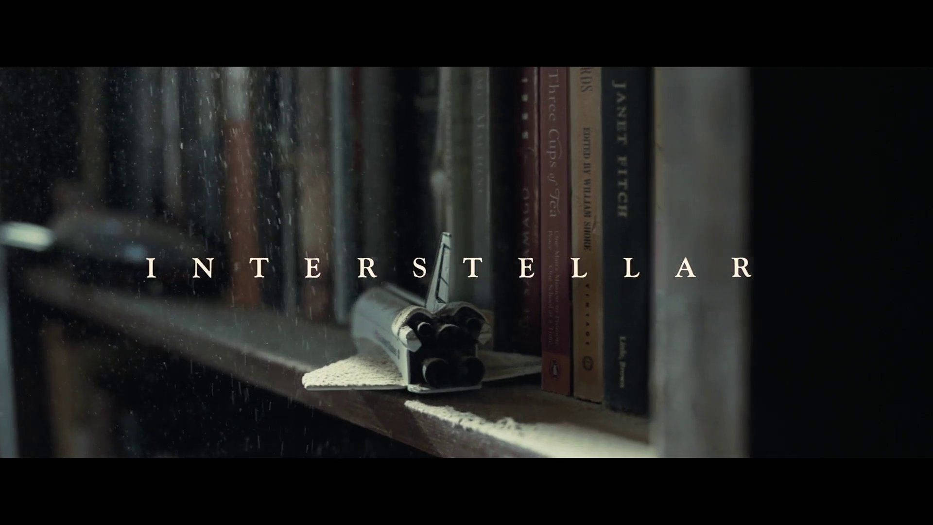 Interstellar, bookshelf, model rocket, Full HD Desktop Wallpaper