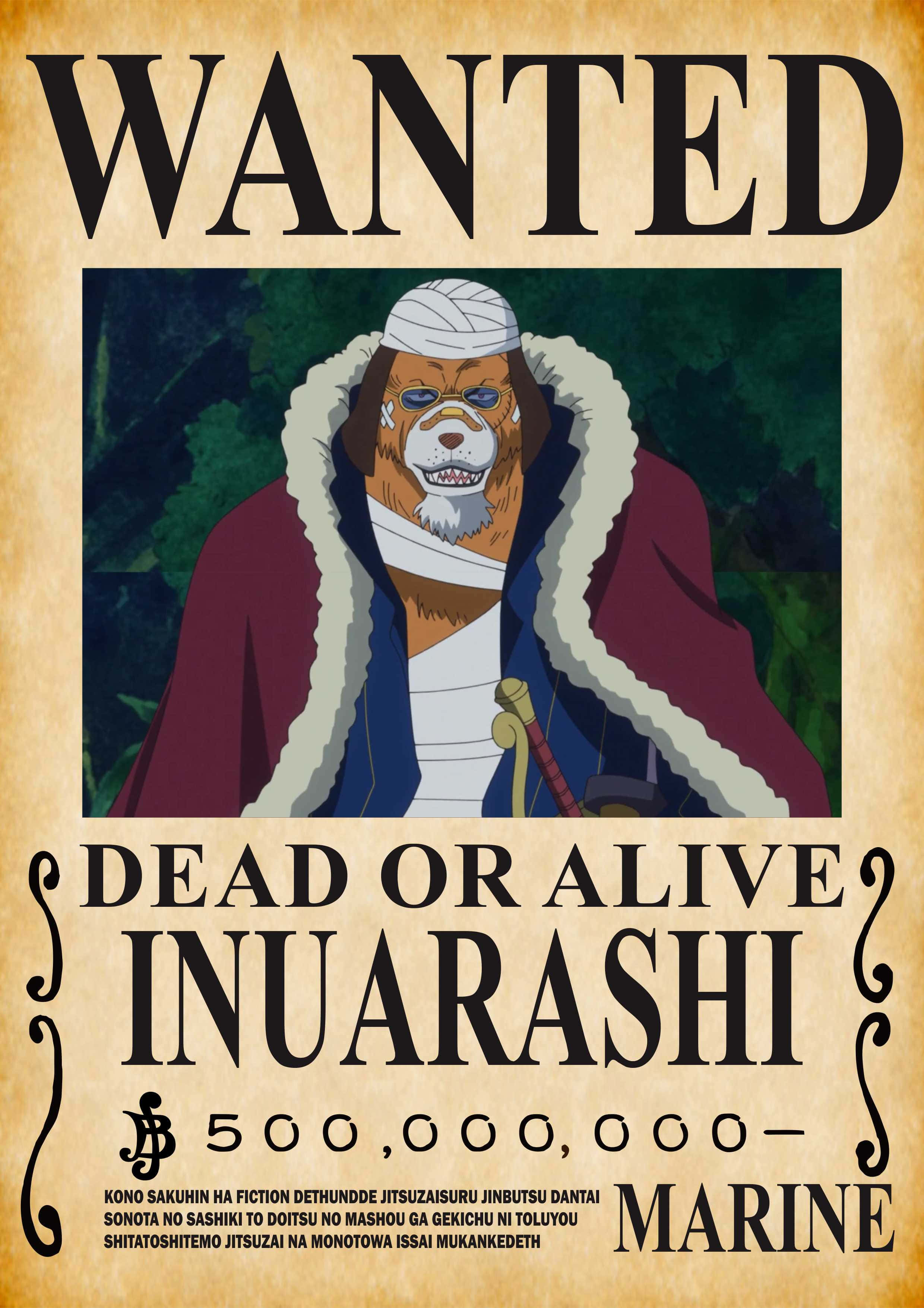 Inuarashi, bandaged dog-like pirate, red fur-lined coat, 2K Phone Wallpaper