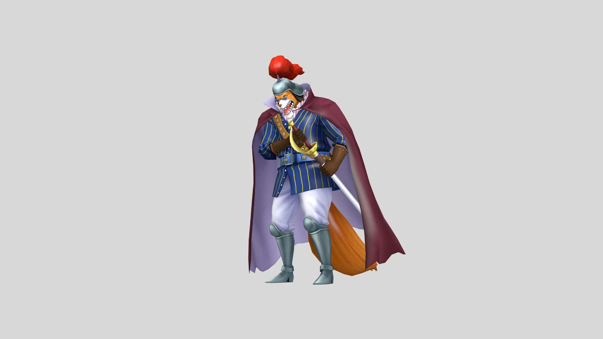 Inuarashi, red hat, purple cape, Full HD Desktop Wallpaper