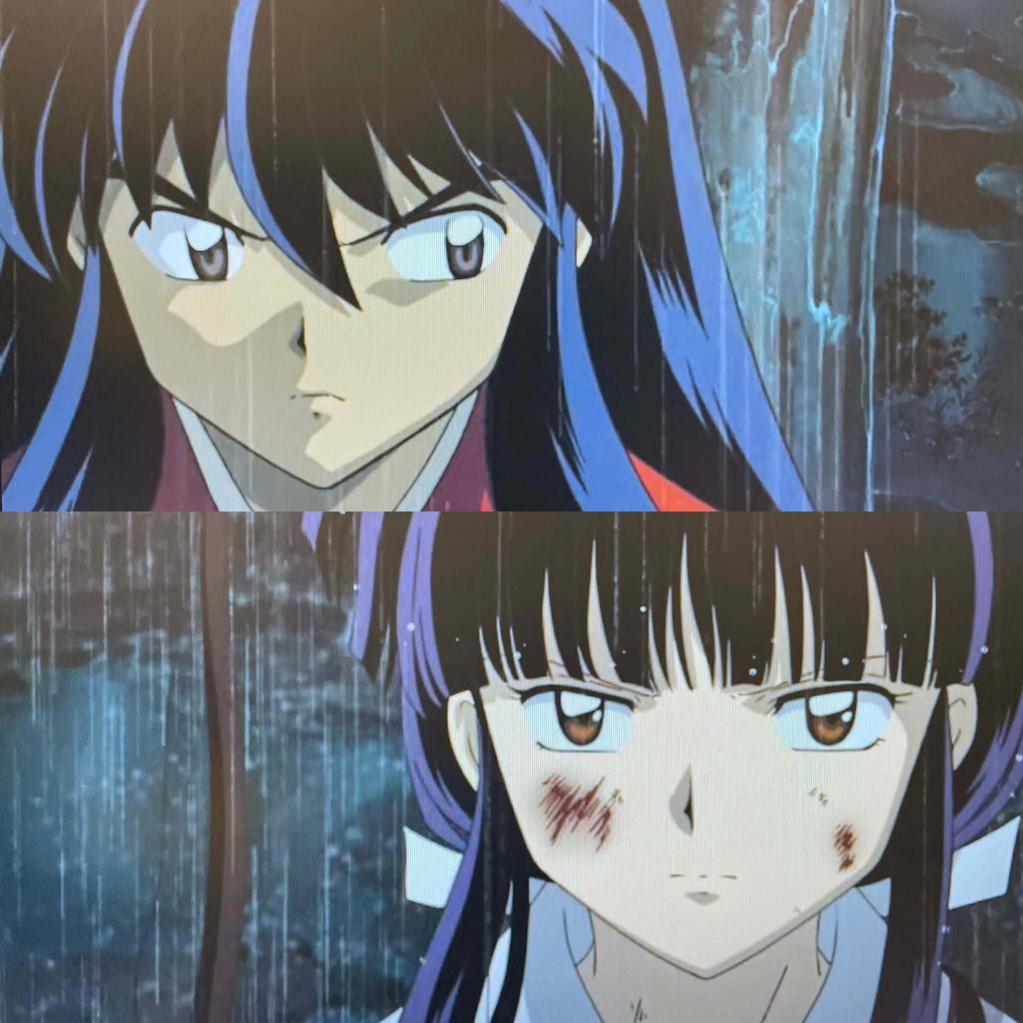 Inuyasha, Kikyo, blue hair, Full HD Desktop Wallpaper