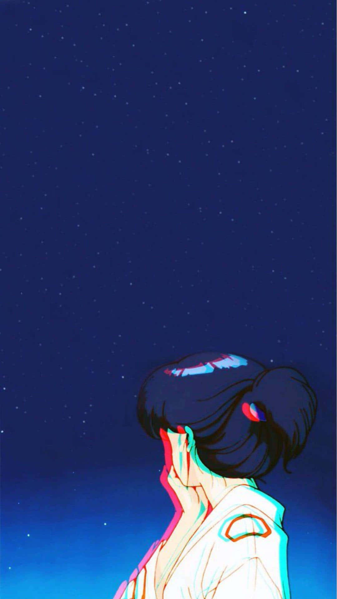 Kikyo, Inuyasha, starry night sky, Full HD Phone Wallpaper