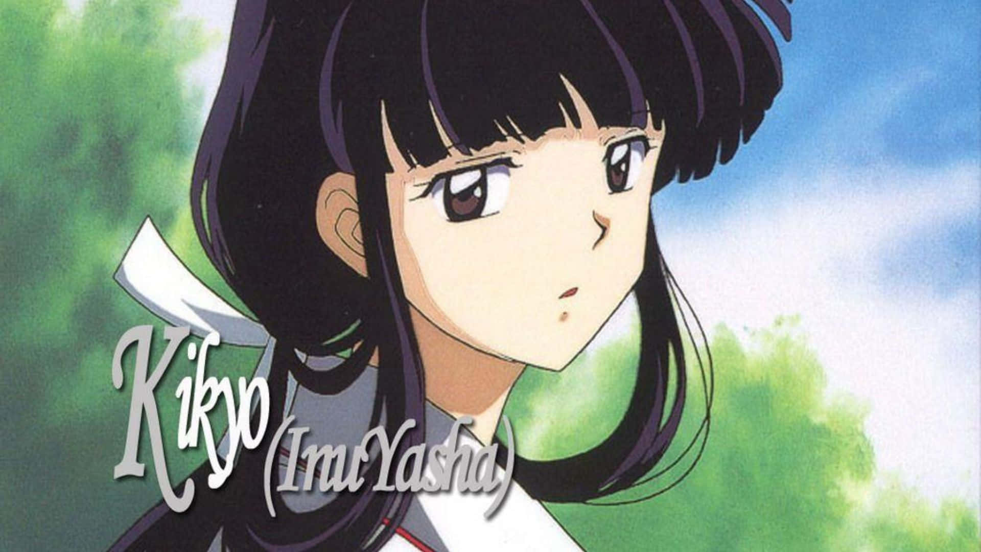 Kikyo, dark hair, brown eyes, Full HD Desktop Wallpaper