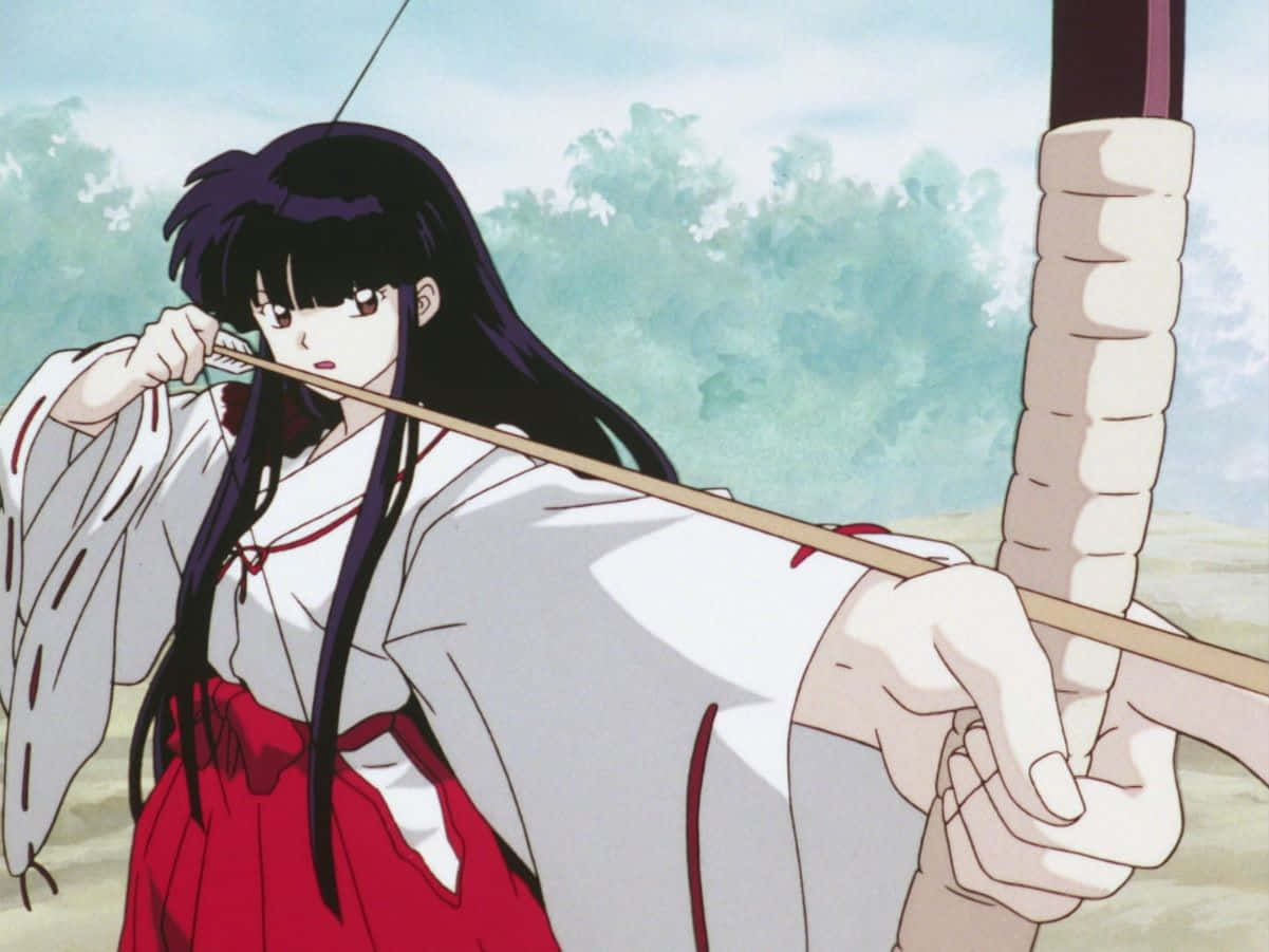 Inuyasha, Kikyo, star-crossed lovers, SD Desktop Wallpaper