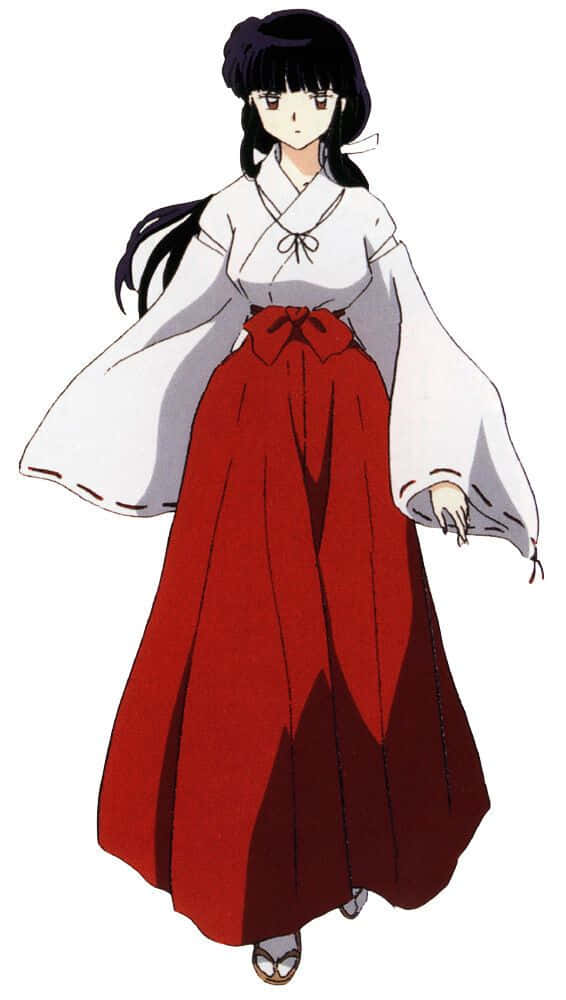 Inuyasha, Kikyo, cherry blossoms, SD Phone Wallpaper