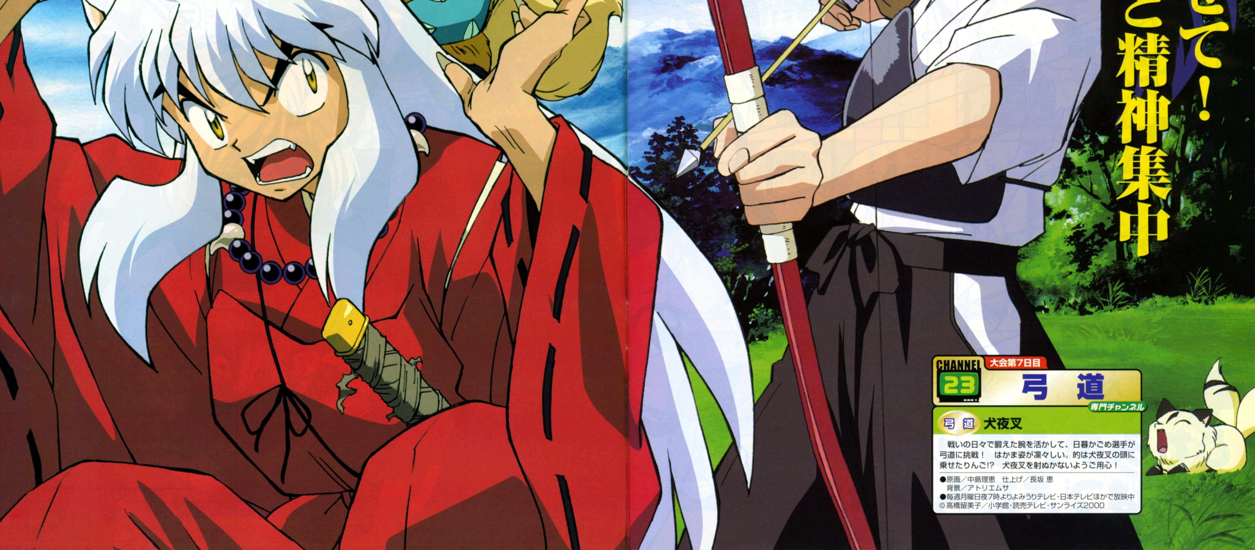 Inuyasha, Kirara, swords, 4K Desktop Wallpaper
