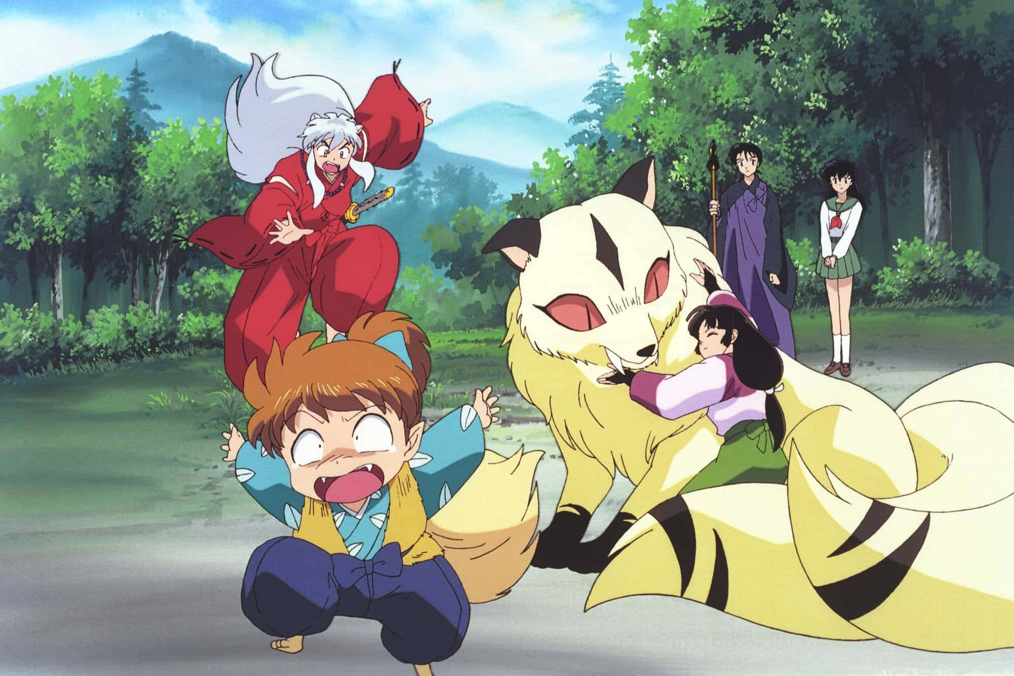 Inuyasha, Kirara, fox demon, Full HD Desktop Wallpaper
