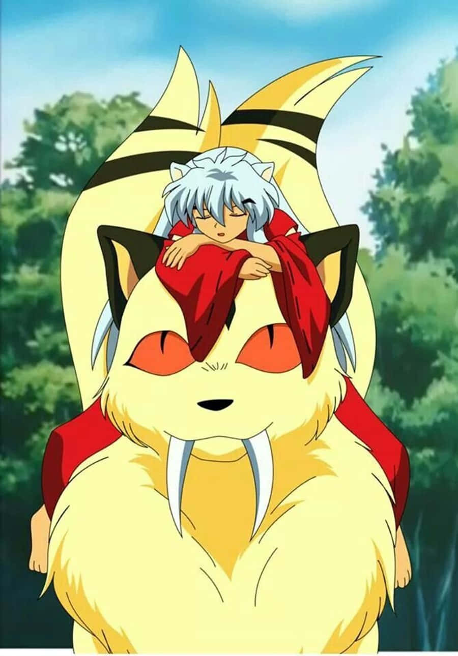 Inuyasha, Kirara, silver-haired anime boy, HD Phone Wallpaper