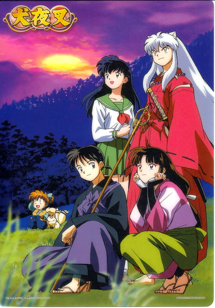 Inuyasha, Kirara, sunset, SD Phone Wallpaper