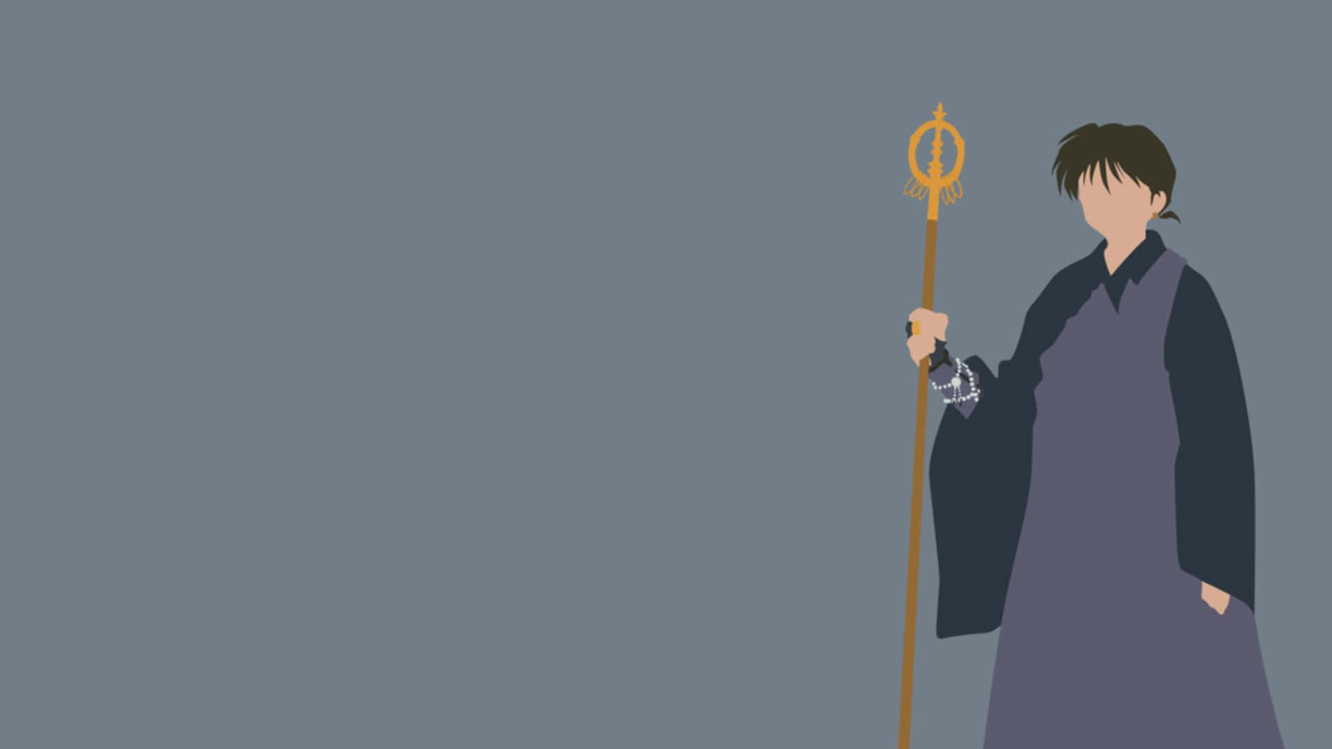 Miroku, InuYasha, dark robes, Full HD Desktop Wallpaper