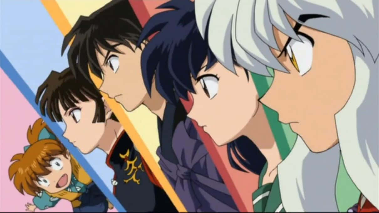 Inuyasha, Miroku, anime characters, SD Desktop Wallpaper