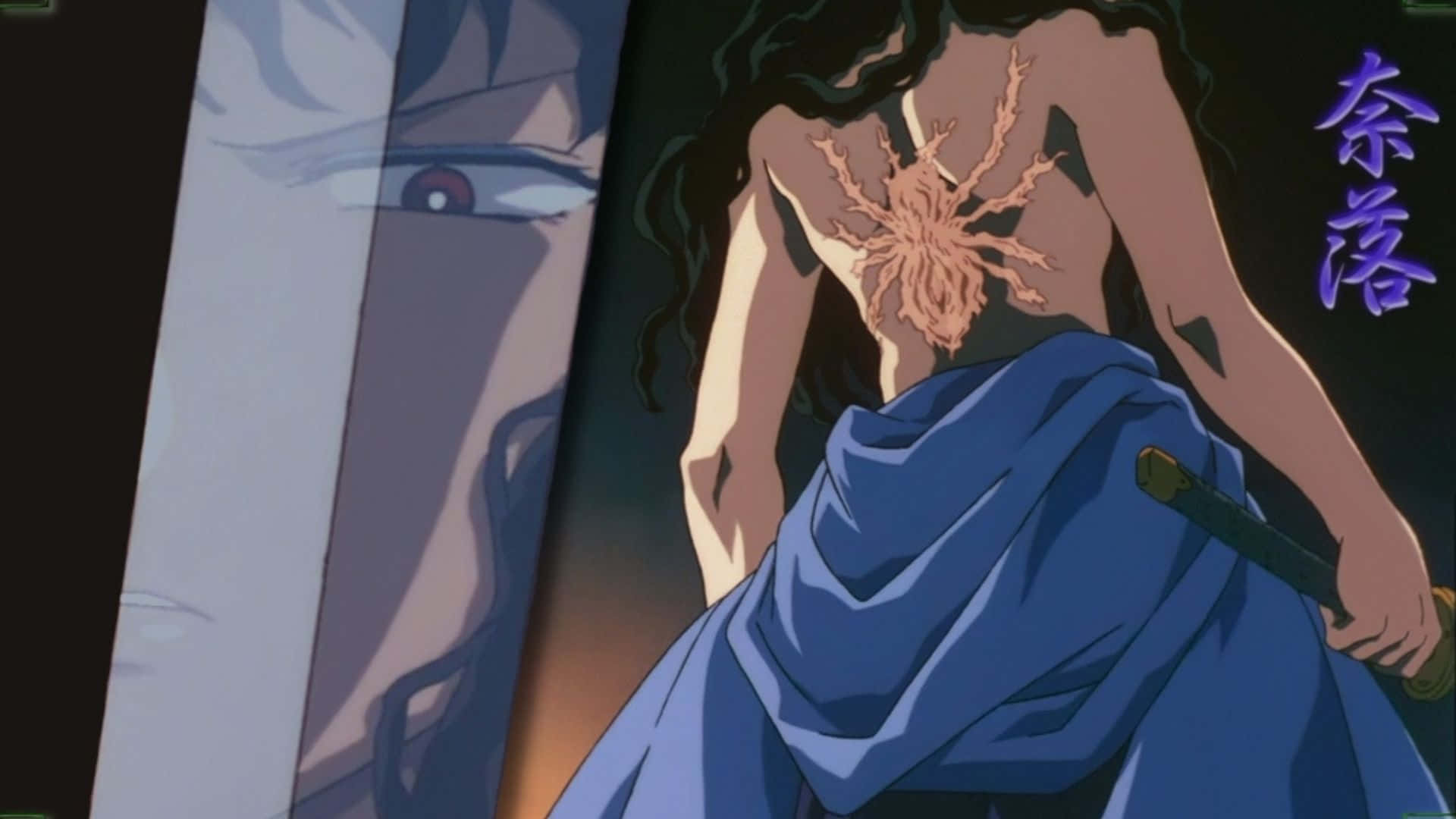 Naraku, Inuyasha, blue cloak, Full HD Desktop Wallpaper