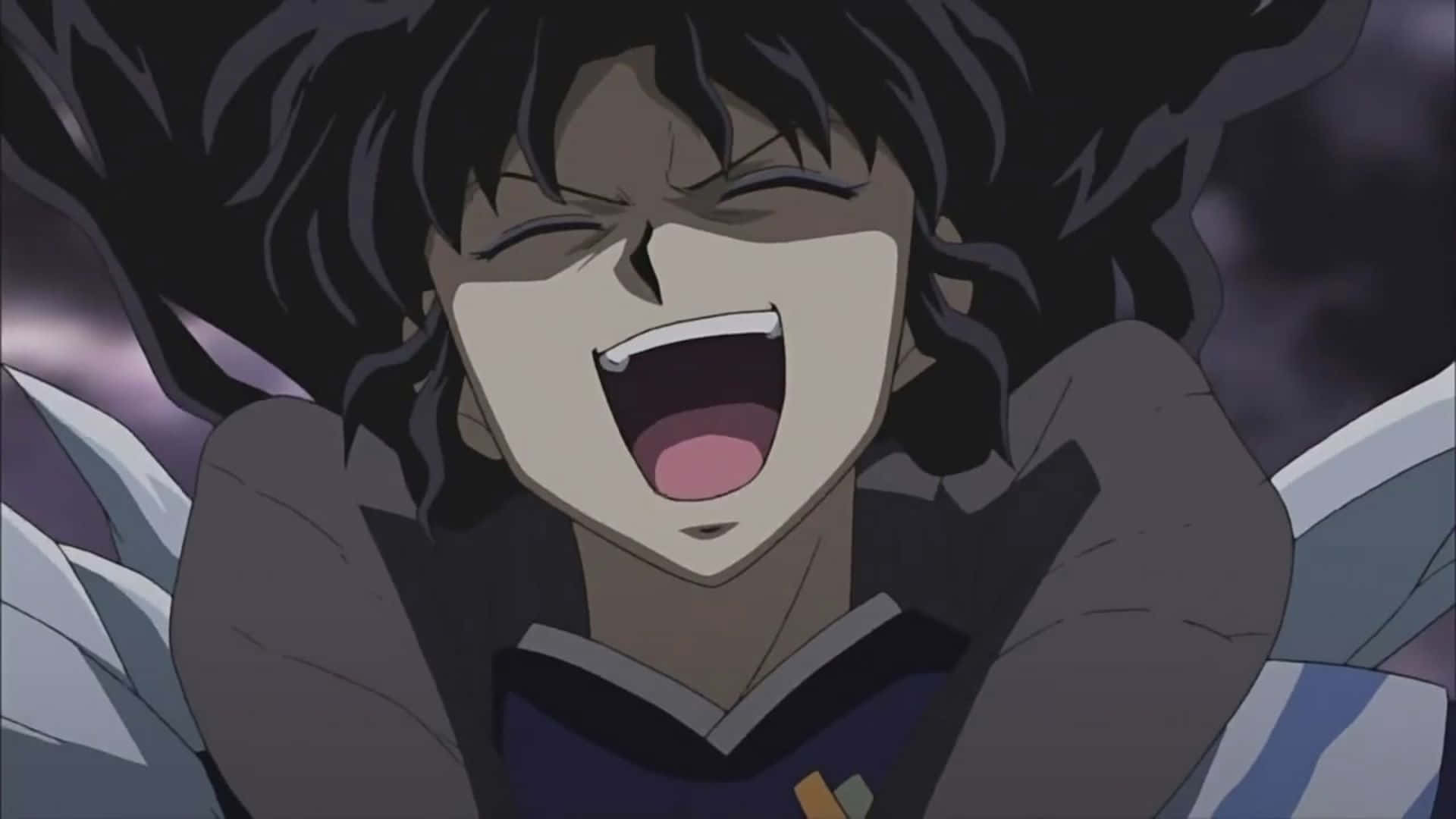 Naraku, Inuyasha, stormy purple background, Full HD Desktop Wallpaper