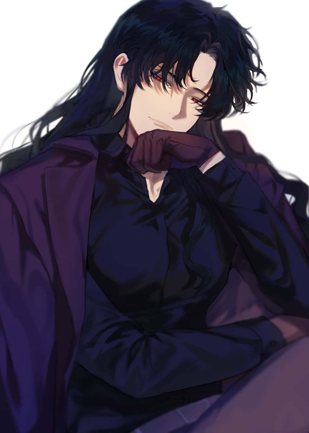 Naraku, dark-haired anime male, red eyes, HD Phone Wallpaper