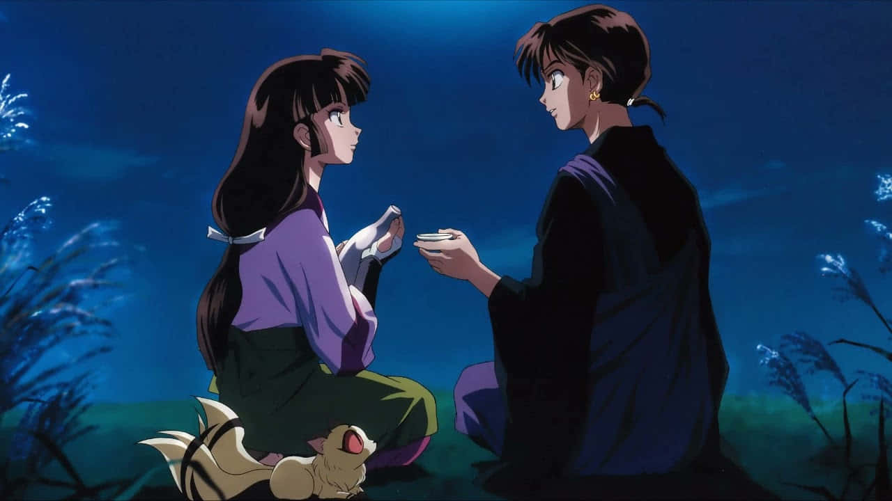 Inuyasha, Sango, nighttime, HD Desktop Wallpaper