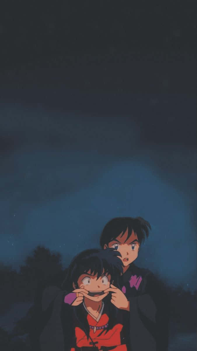 Inuyasha, Sango, nighttime adventure, SD Phone Wallpaper