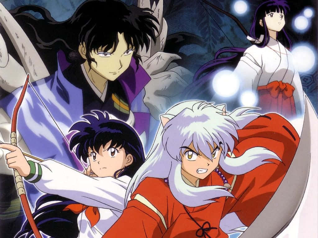 Inuyasha, main characters, group shot, SD Desktop Wallpaper