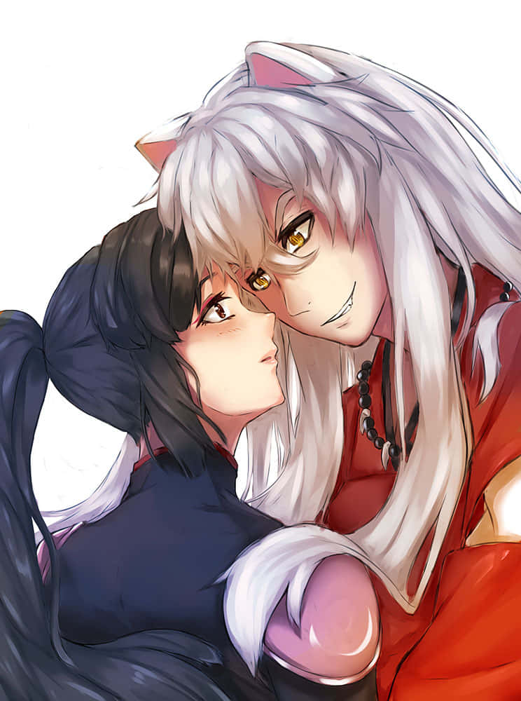 Inuyasha, Sango, silver-haired anime character, SD Phone Wallpaper
