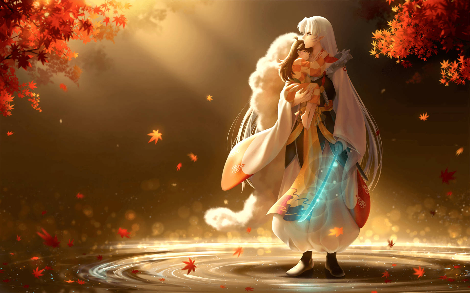 Inuyasha, Sesshomaru, glowing light, Full HD Desktop Wallpaper
