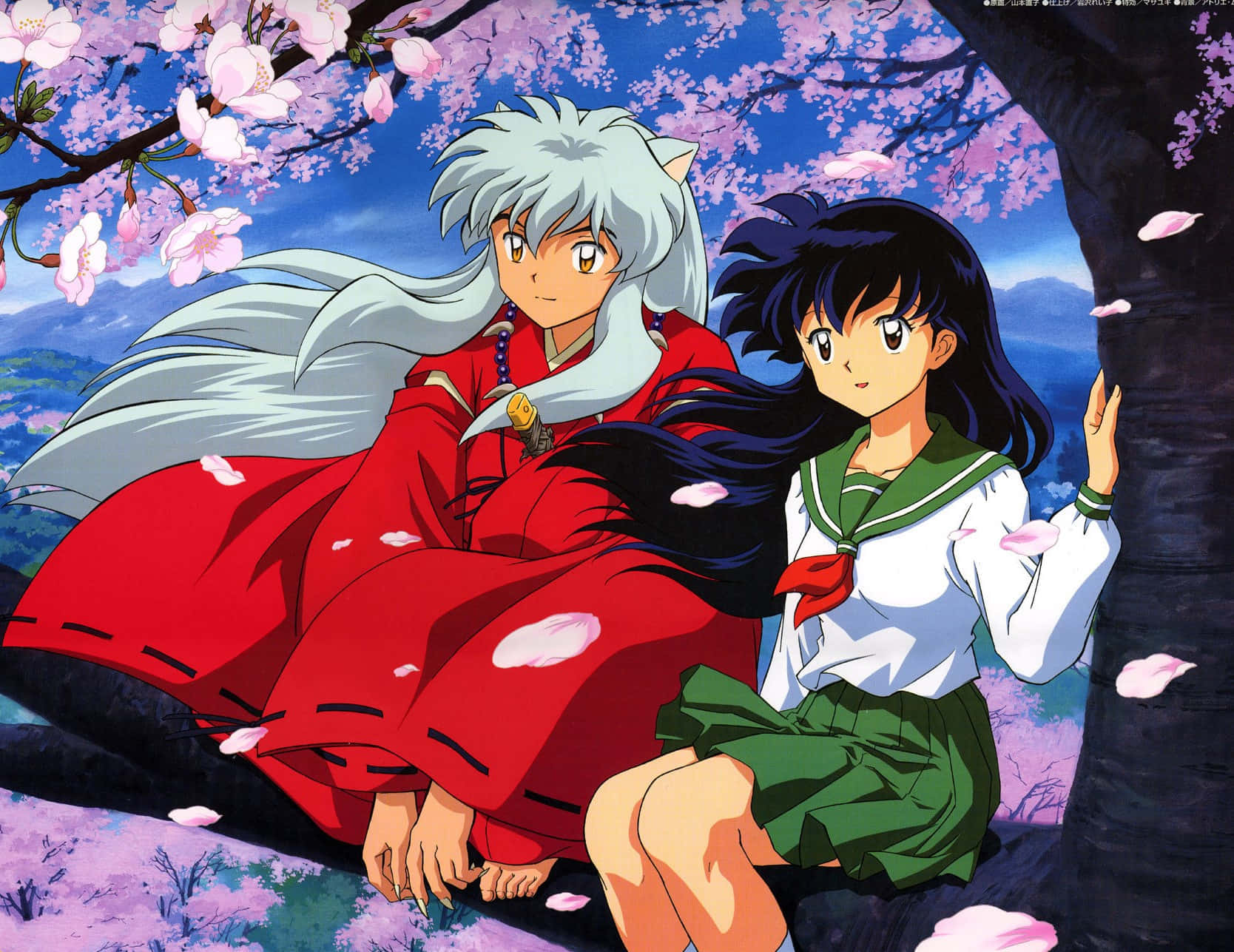 Inuyasha, Sesshomaru, cherry blossom tree, HD Desktop Wallpaper