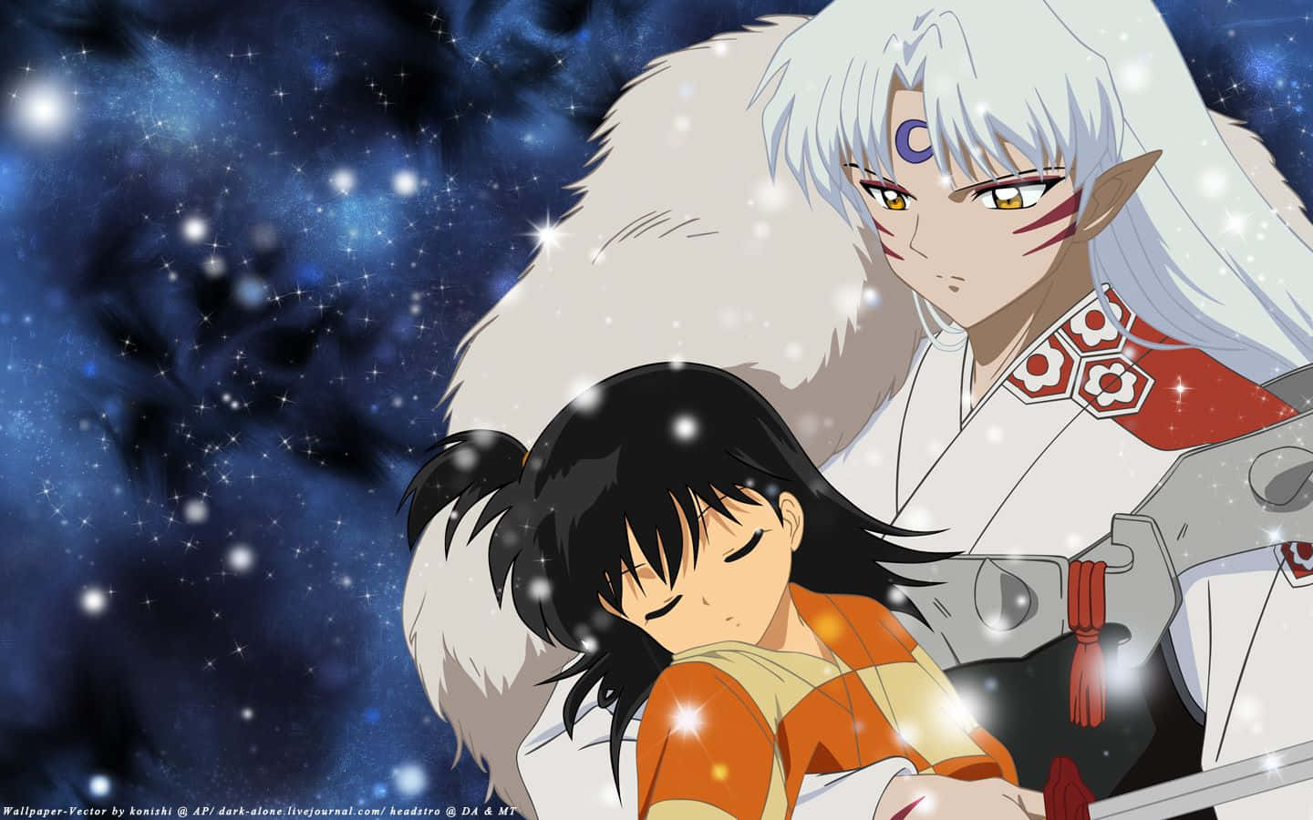 Inuyasha, Sesshomaru, vibrant sunset background, HD Desktop Wallpaper
