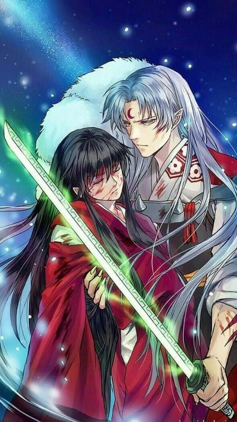 Inuyasha, Sesshomaru, starry night sky, HD Phone Wallpaper