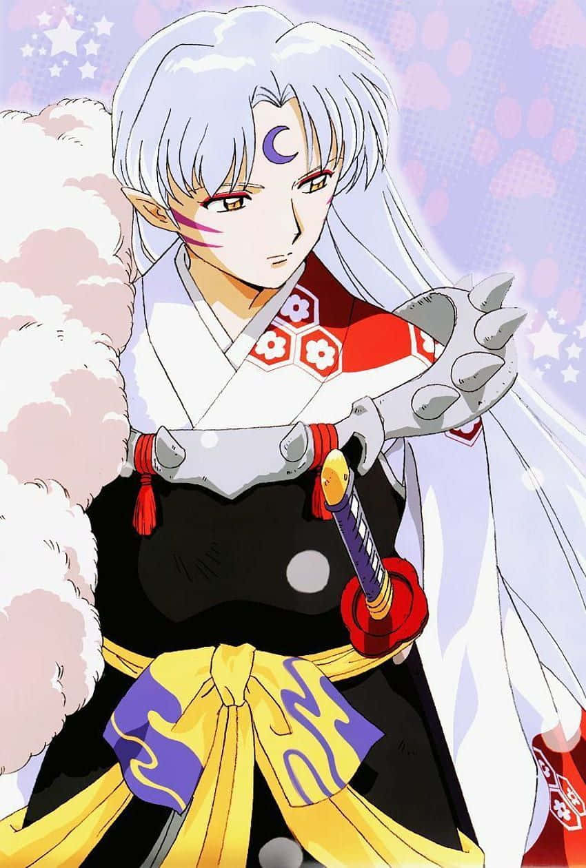 Inuyasha, Sesshomaru, silver hair, SD Phone Wallpaper