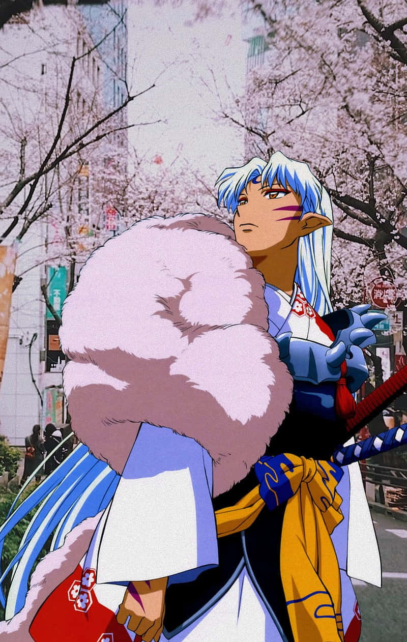 Inuyasha, Sesshomaru, silver hair, SD Phone Wallpaper