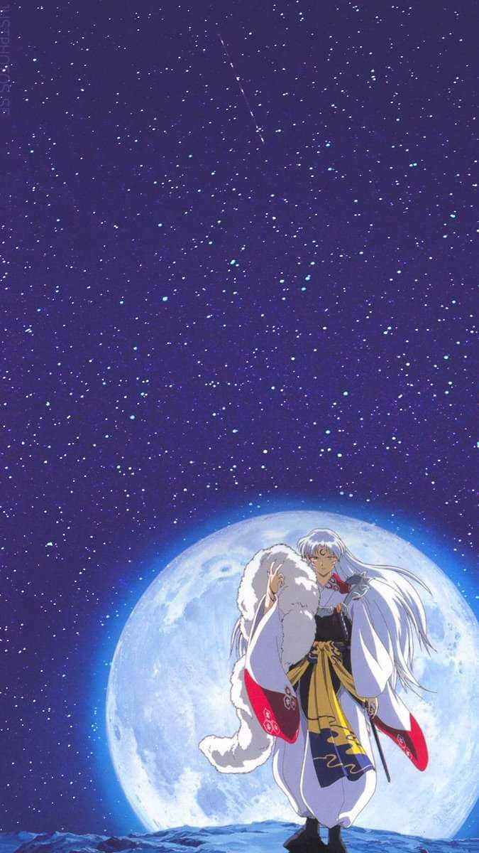 Inuyasha, Sesshomaru, silver-haired anime character, SD Phone Wallpaper