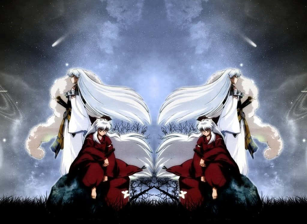 Inuyasha, Sesshomaru, white hair, SD Desktop Wallpaper