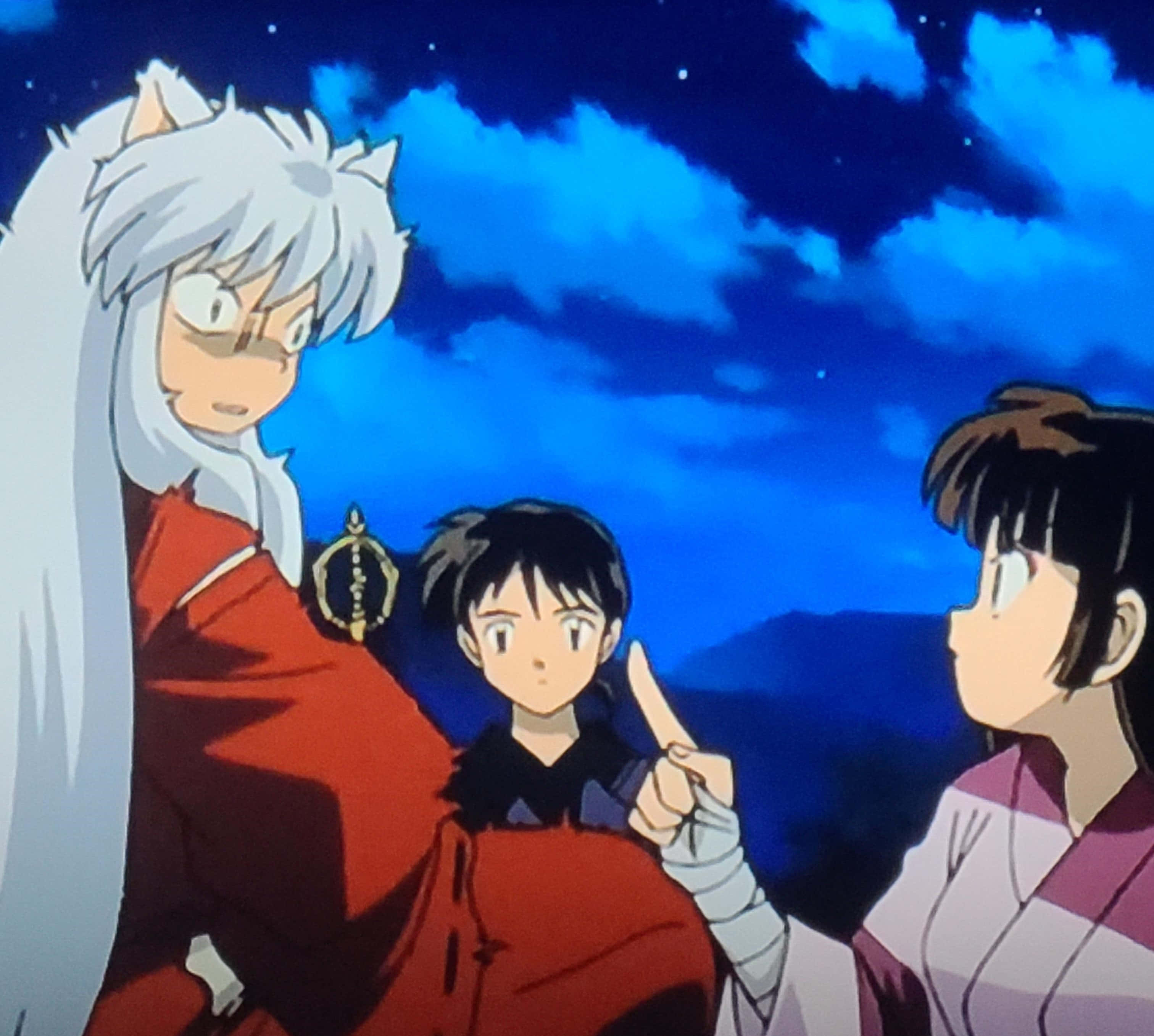 Inuyasha, Shippo, sunset, 2K Desktop Wallpaper