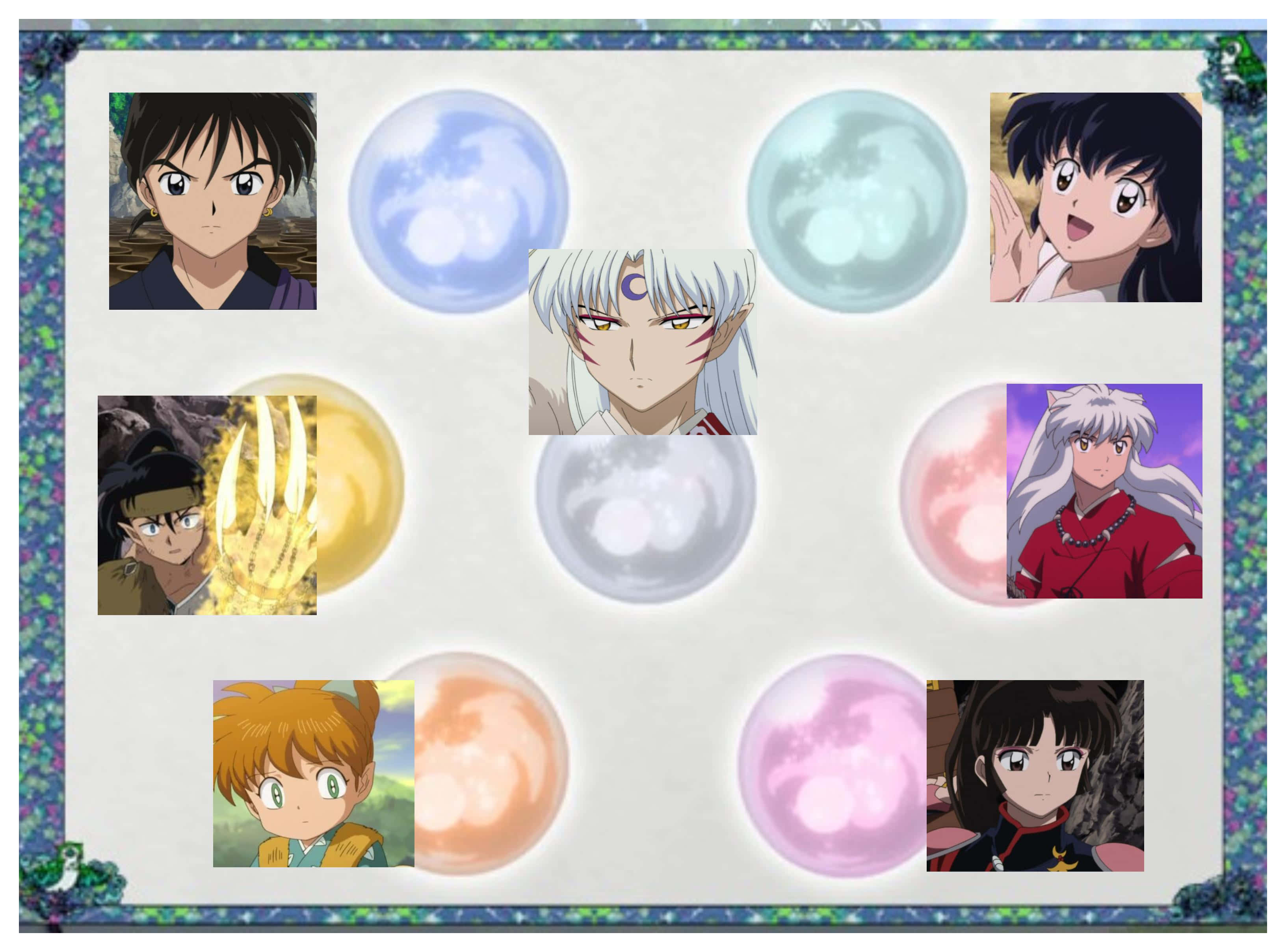 Inuyasha, glowing orbs, mystical energy, 2K Desktop Wallpaper
