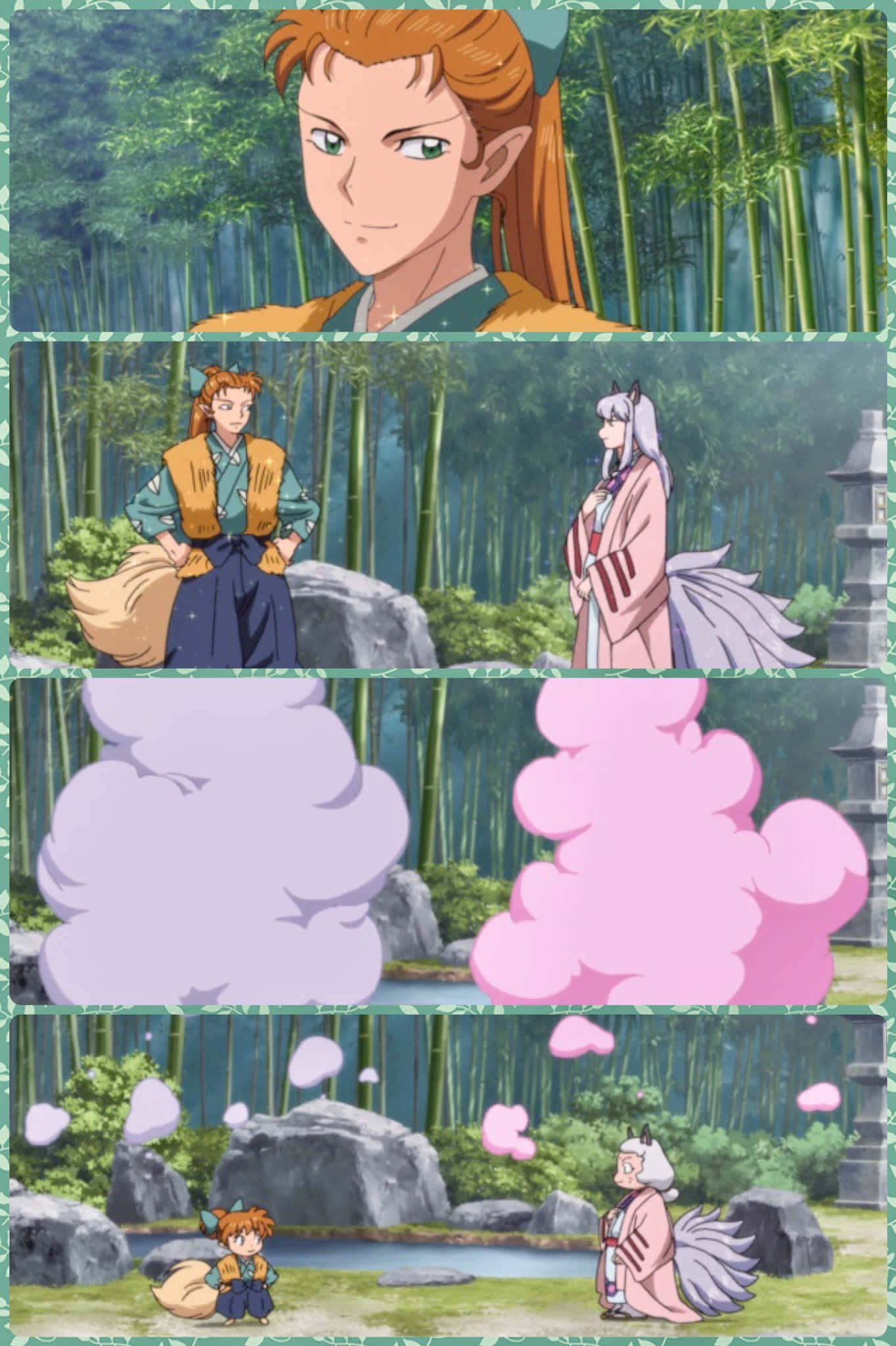 Inuyasha, Shippo, bamboo forest, Full HD Phone Wallpaper