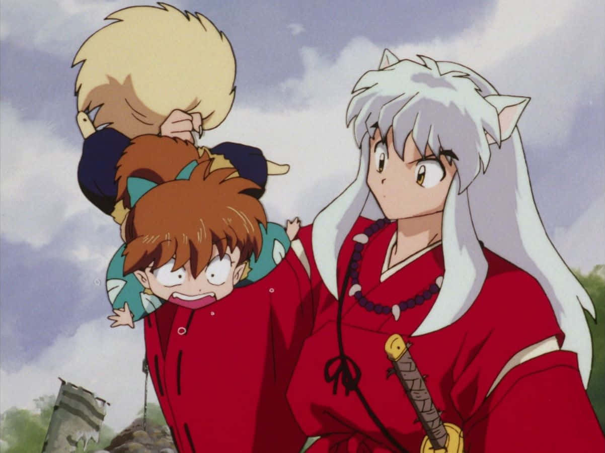 Inuyasha, Shippo, mystical forest, SD Desktop Wallpaper