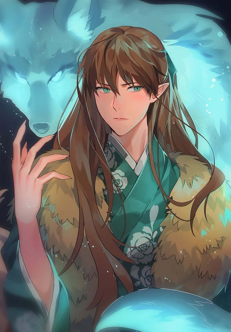 Inuyasha, Shippo, floral kimono, SD Phone Wallpaper