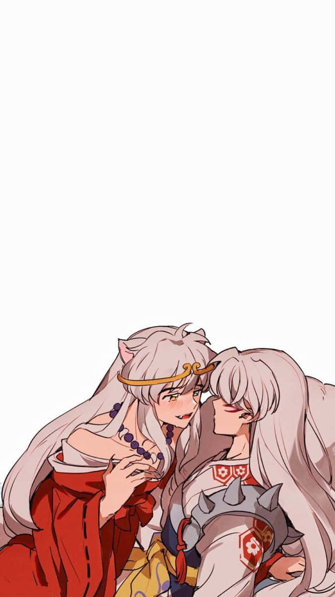 Inuyasha, Shippo, silver hair, SD Phone Wallpaper