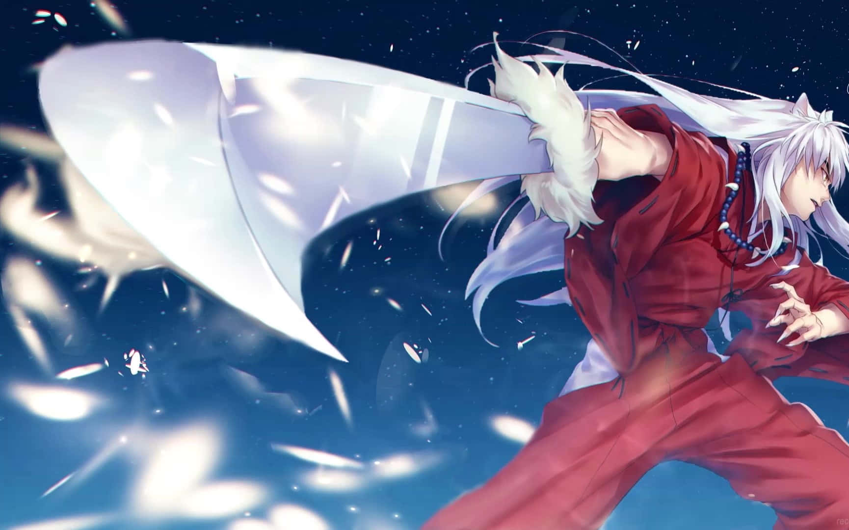 Inuyasha, Tessaiga, silver-haired anime warrior, HD Desktop Wallpaper
