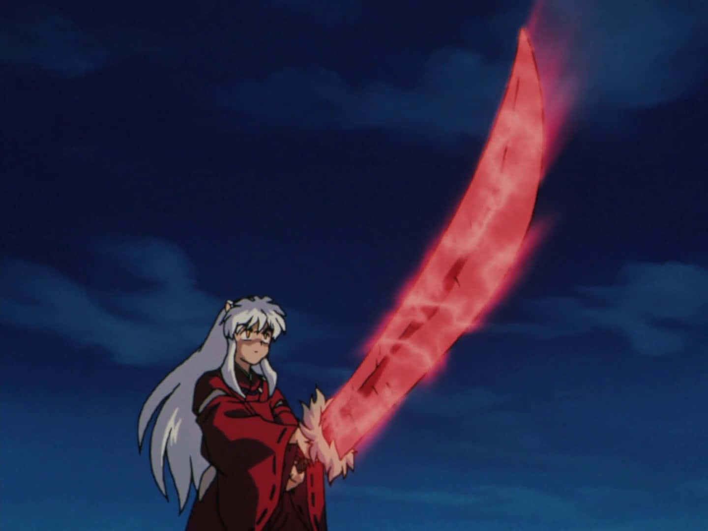 Inuyasha, Tessaiga, glowing red sword, HD Desktop Wallpaper