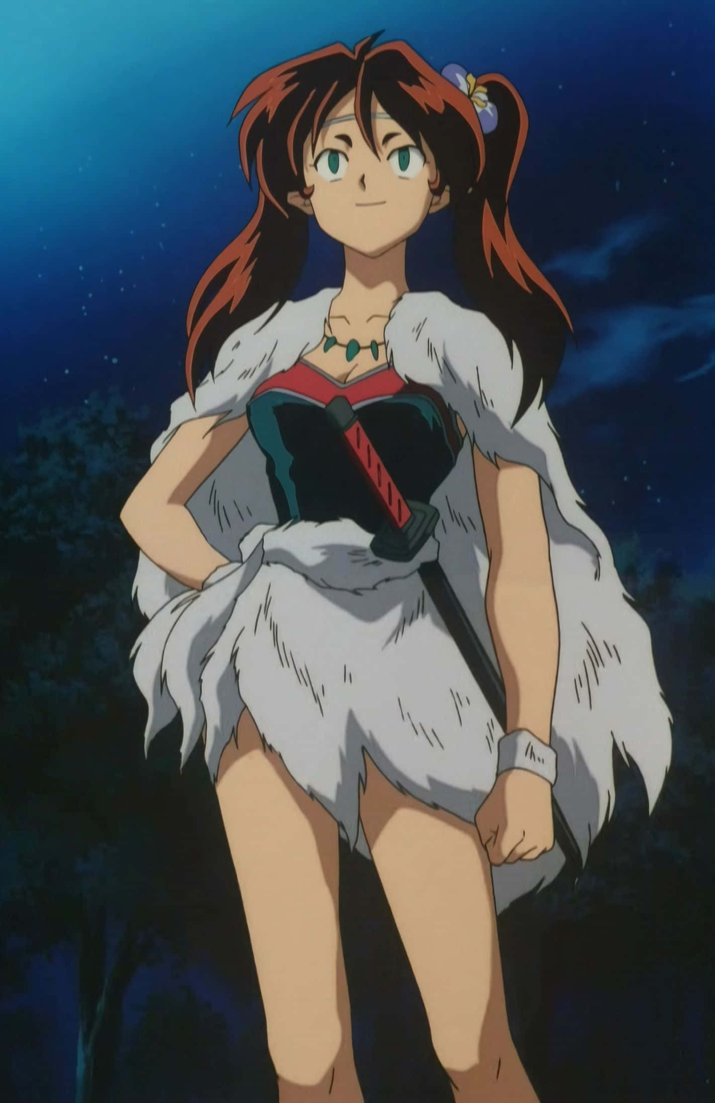 Inuyasha, Ayame, red pigtails, Full HD Phone Wallpaper
