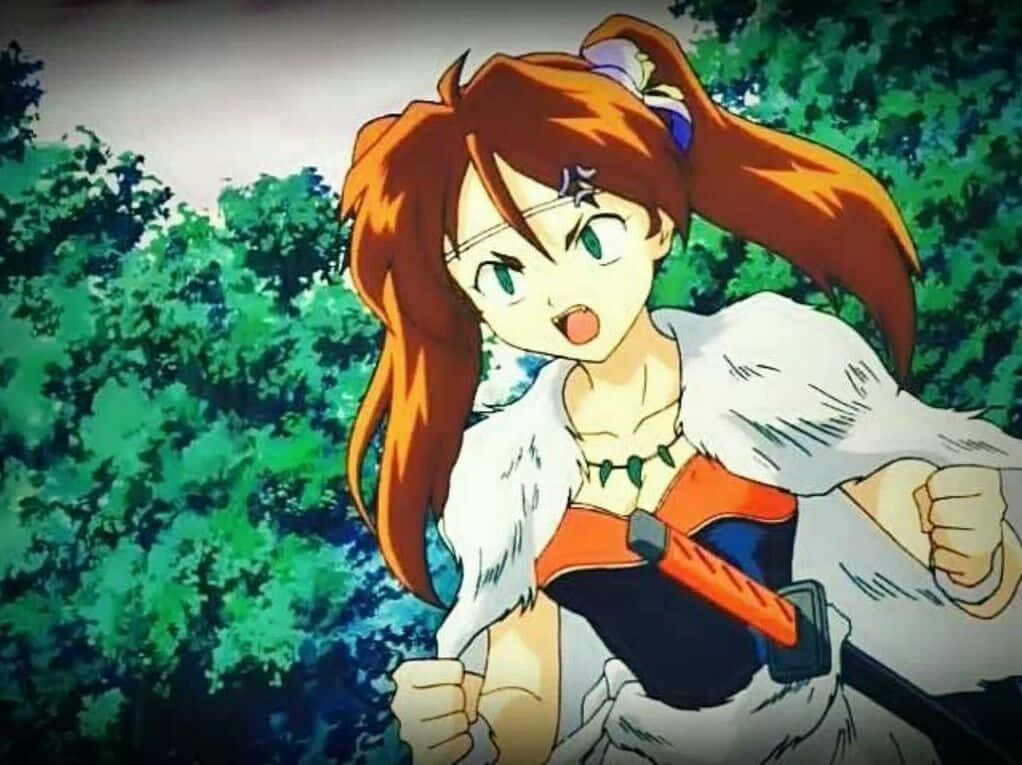 Inuyasha, Ayame, orange pigtails, SD Desktop Wallpaper