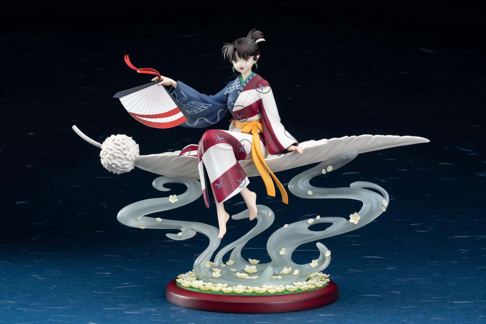 Inuyasha Kagura, traditional robes, white crane, Full HD Desktop Wallpaper