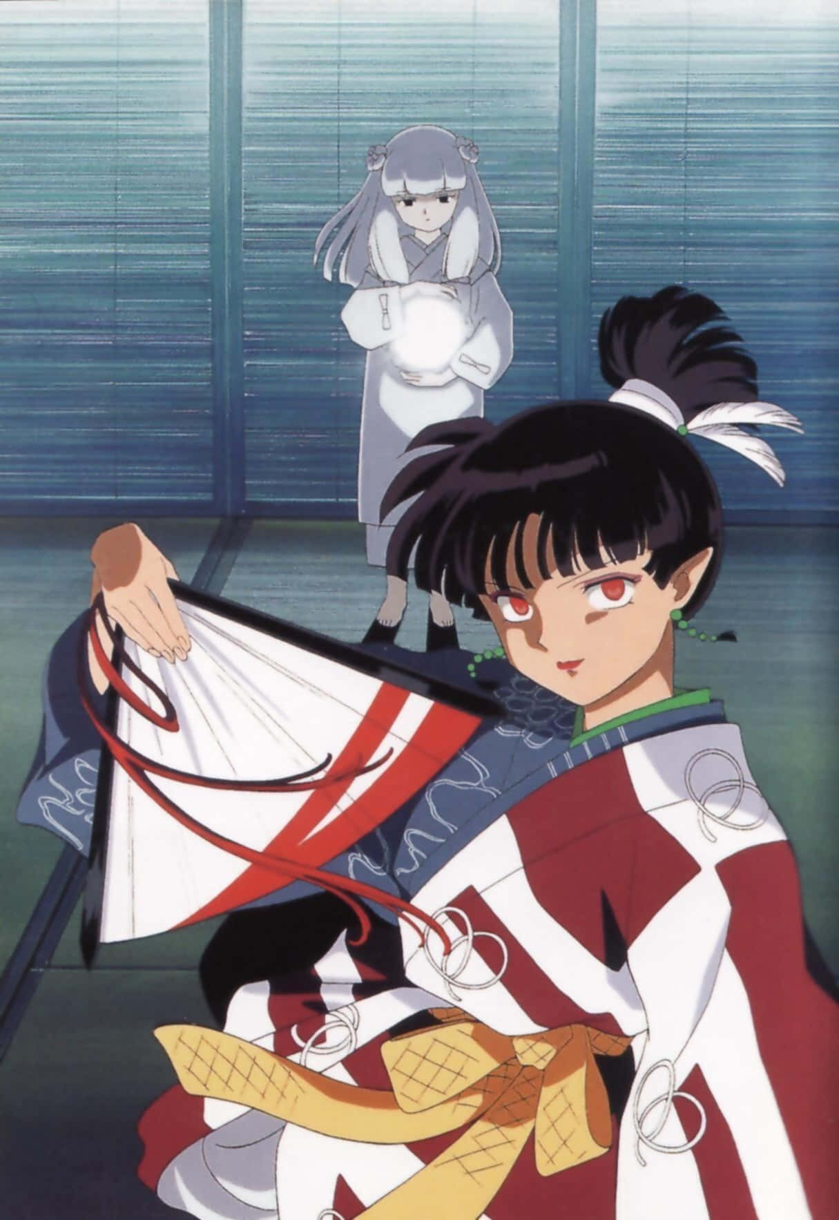 Inuyasha, Kagura, red and white kimono, HD Phone Wallpaper