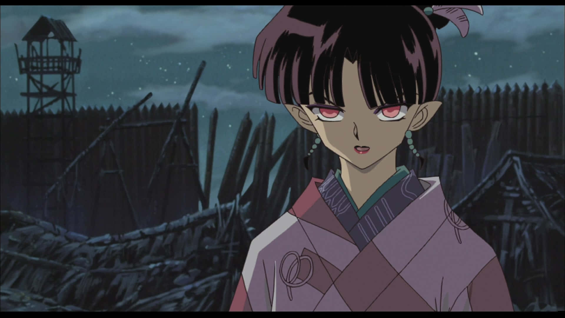 Inuyasha, Kagura, red eyes, Full HD Desktop Wallpaper