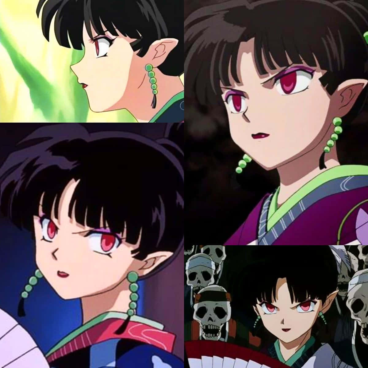 Kagura, Inuyasha, red eyes, SD Desktop Wallpaper