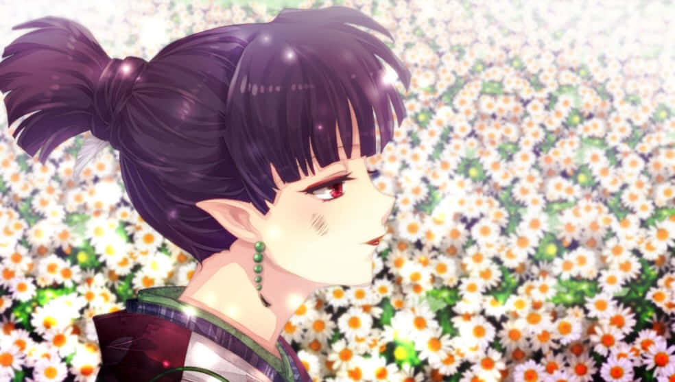 Inuyasha, Kagura, dark hair, SD Desktop Wallpaper
