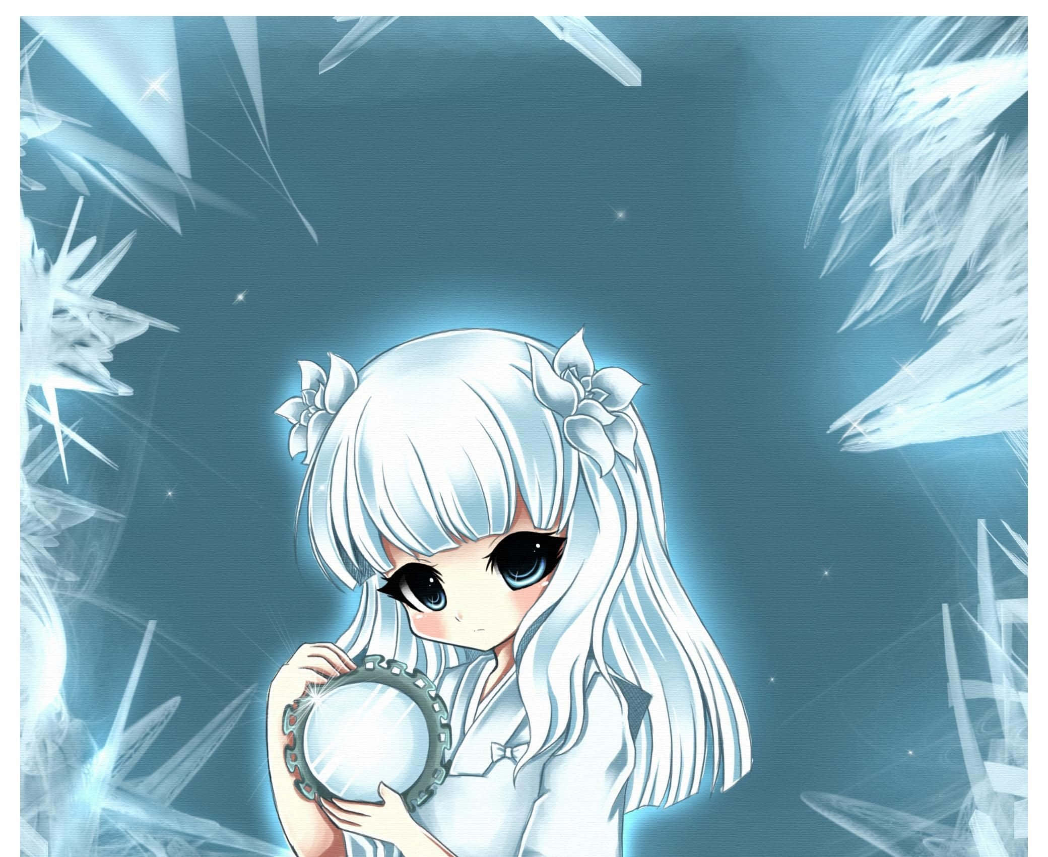 Inuyasha, Kanna, chibi anime girl, Full HD Desktop Wallpaper