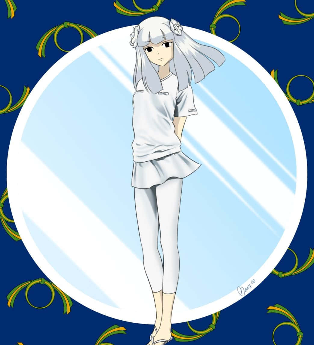 Inuyasha Kanna, silver hair, white outfit, SD Phone Wallpaper